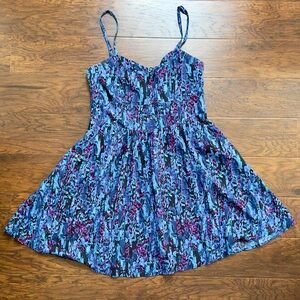 Express A-Line Sun Dress With Pockets and Adjustable Straps Small